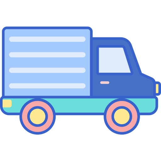 un camion Flaticons Lineal Color Icône