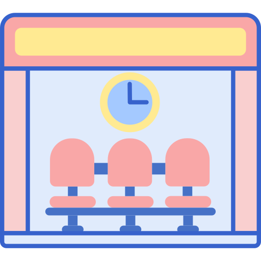 sala d'attesa Flaticons Lineal Color icona
