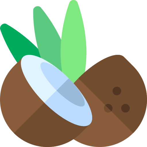 kokosnoot Basic Rounded Flat icoon