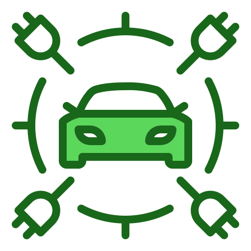 elektroauto Berkahicon Lineal Color icon