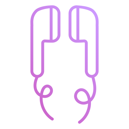 auriculares Generic gradient outline icono