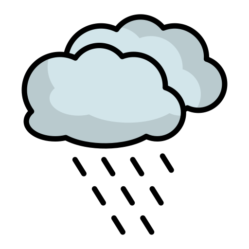 Дождевые облака Generic color lineal-color иконка