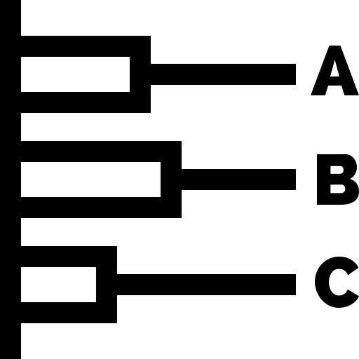 staafdiagram Basic Straight Lineal icoon