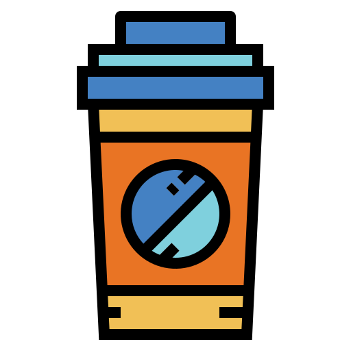 Coffee cup Smalllikeart Lineal Color icon