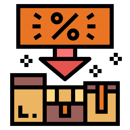 Discount Smalllikeart Lineal Color icon