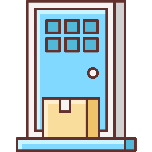 Doorstep delivery Flaticons Lineal Color icon