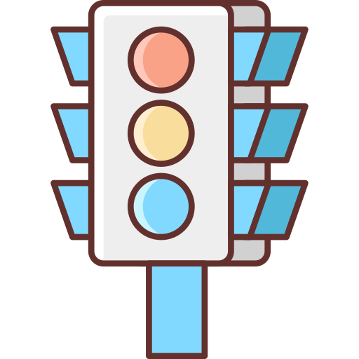 Semáforo Flaticons Lineal Color icono