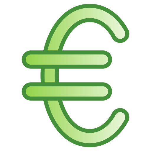 Euro symbol Generic gradient lineal-color icon
