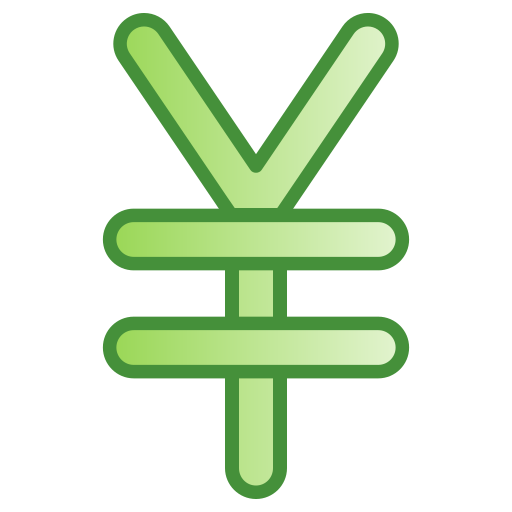 simbolo dello yen Generic gradient lineal-color icona