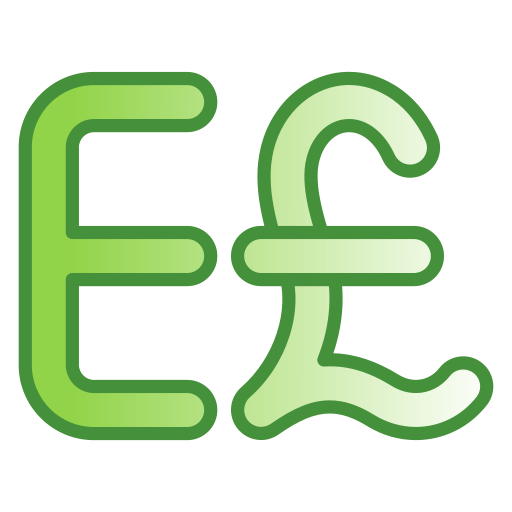 Egyptian pound Generic gradient lineal-color icon