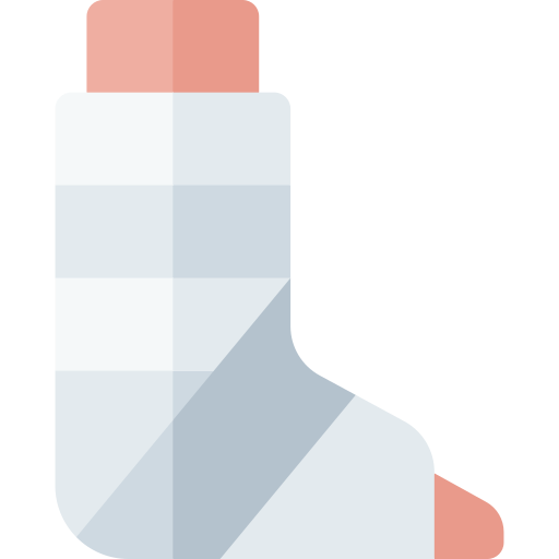 Broken leg Basic Rounded Flat icon