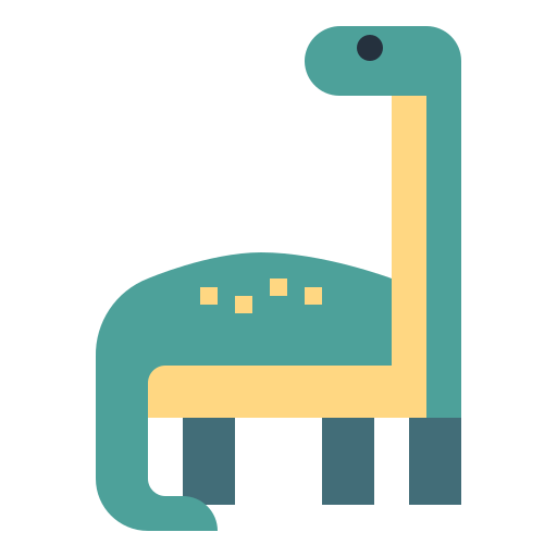 Diplodocus Smalllikeart Flat icon