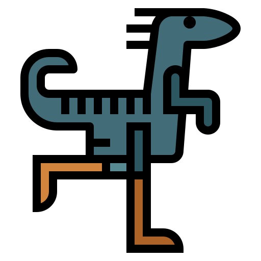 Gallimimus Smalllikeart Lineal Color icon