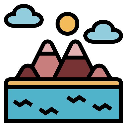 wyspa Smalllikeart Lineal Color ikona