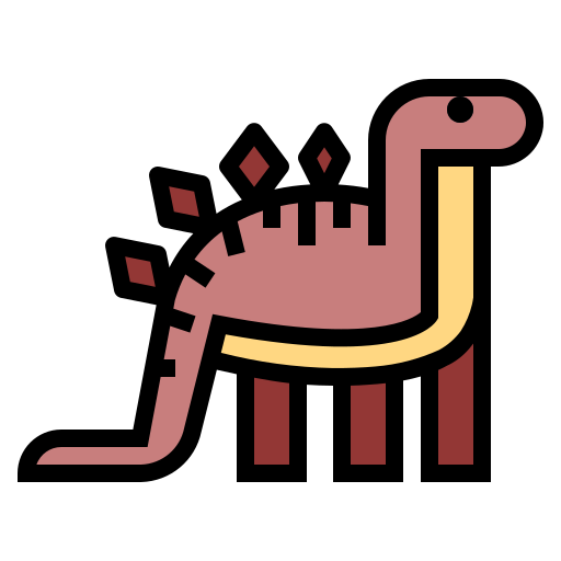 Stegosaurus Smalllikeart Lineal Color icon