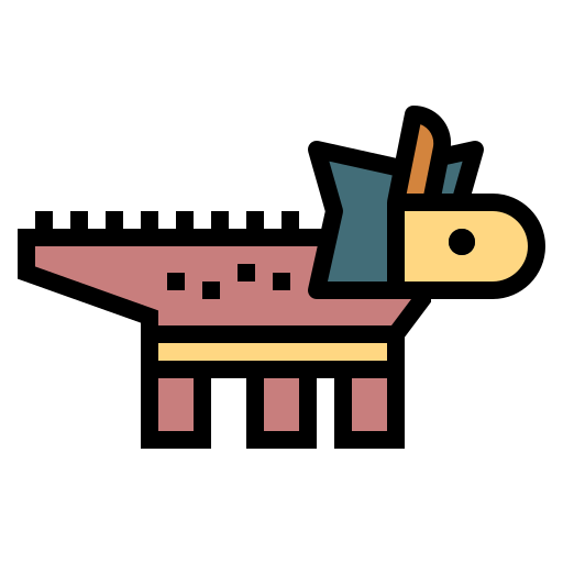 styracosaurus Smalllikeart Lineal Color icono