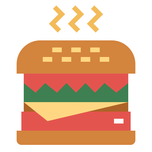 burger Smalllikeart Flat Icône