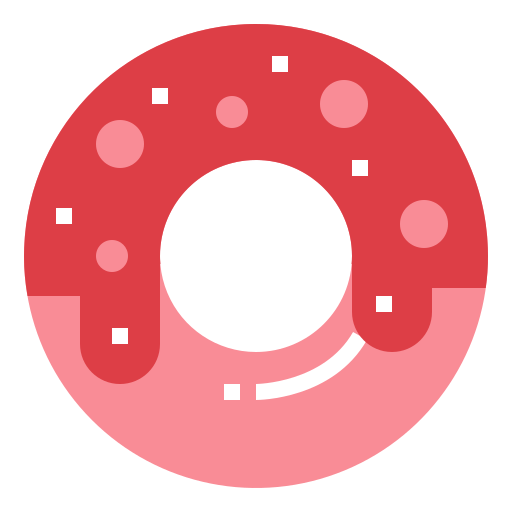 도넛 Smalllikeart Flat icon