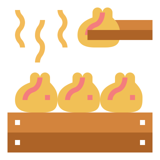 Dumpling Smalllikeart Flat icon