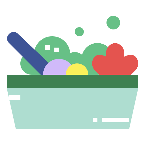 Salad Smalllikeart Flat icon