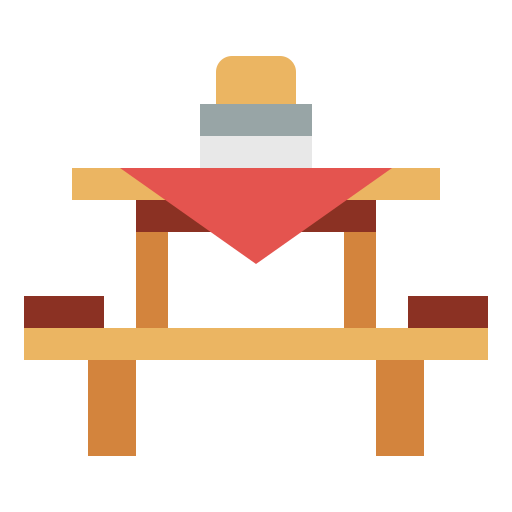 Picnic table Smalllikeart Flat icon