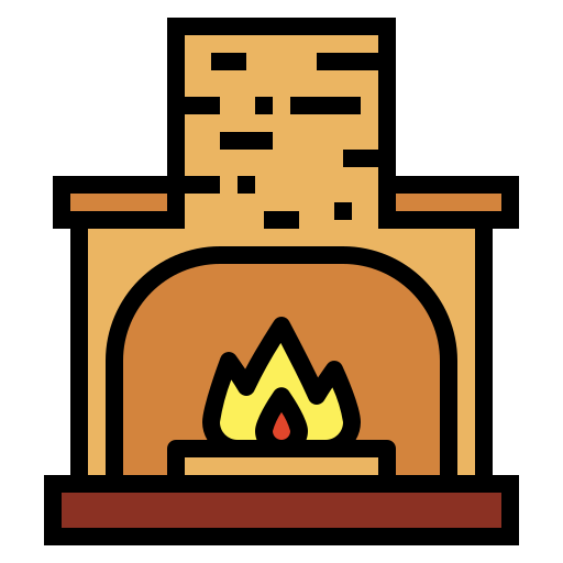 Fireplace Smalllikeart Lineal Color icon