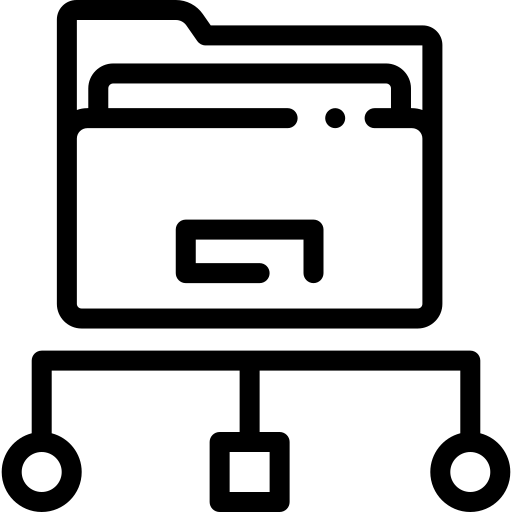 dossiers Detailed Rounded Lineal Icône