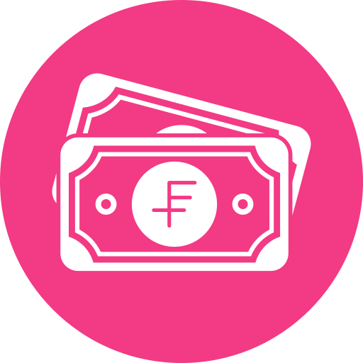 Swiss franc Generic color fill icon