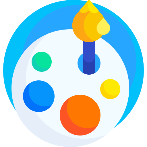 künstlerisch Detailed Flat Circular Flat icon