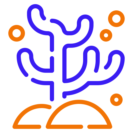산호 Generic color outline icon