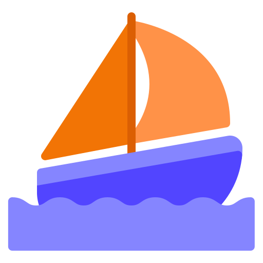 barca a vela Generic color fill icona