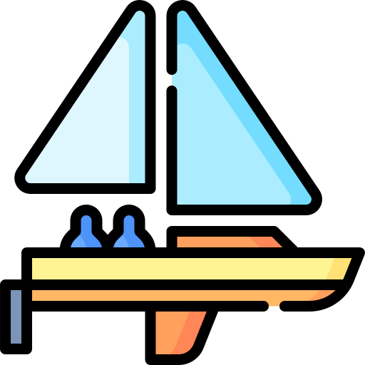 barca a vela sloop in testa d'albero Special Lineal color icona