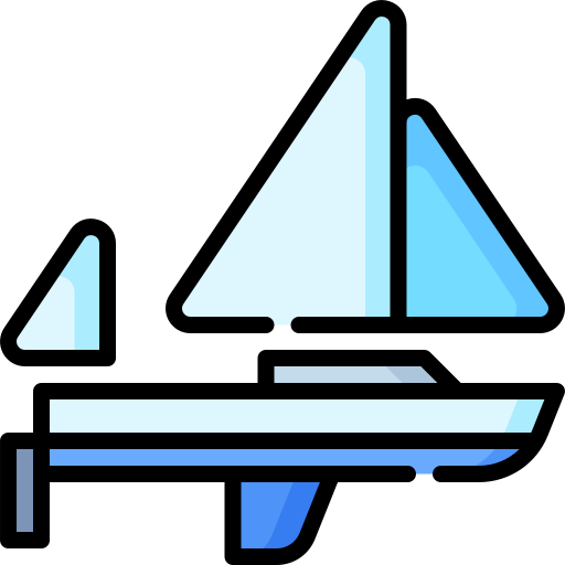 Yawl sailboat Special Lineal color icon