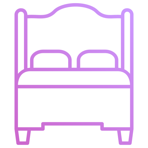Łóżko Generic gradient outline ikona