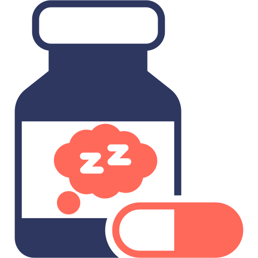 Sleeping pills Generic color fill icon