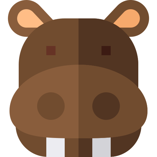 hipopotam Basic Straight Flat ikona