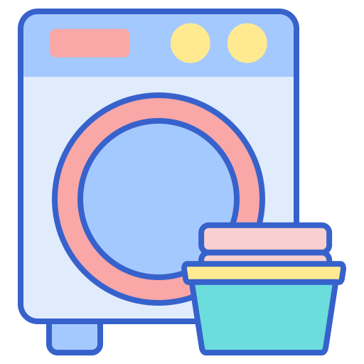 wasmachine Flaticons Lineal Color icoon