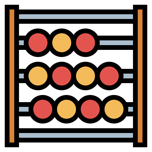 Abacus Smalllikeart Lineal Color icon