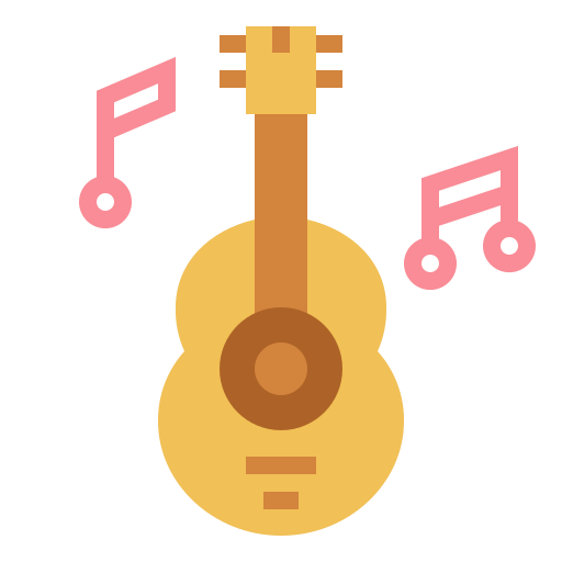 Guitar Smalllikeart Flat icon