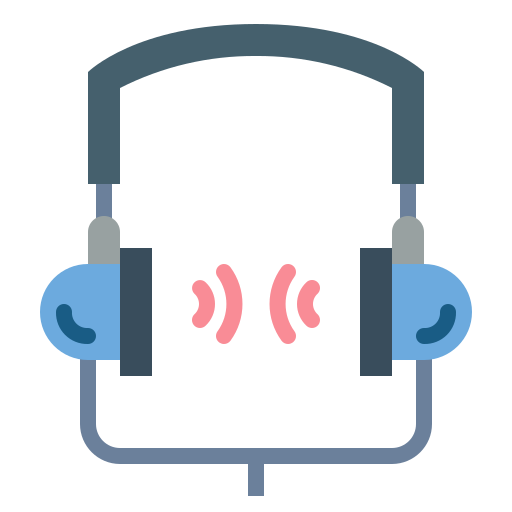 Headphones Smalllikeart Flat icon