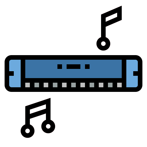 Harmonica Smalllikeart Lineal Color icon