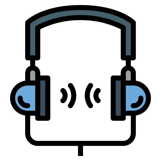 Headphones Smalllikeart Lineal Color icon