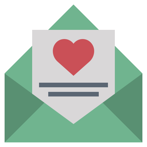 Love letter Surang Flat icon