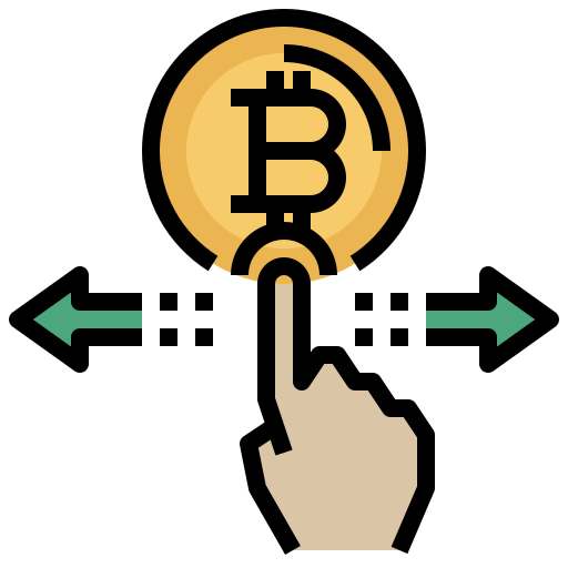 bitcoin Surang Lineal Color icon