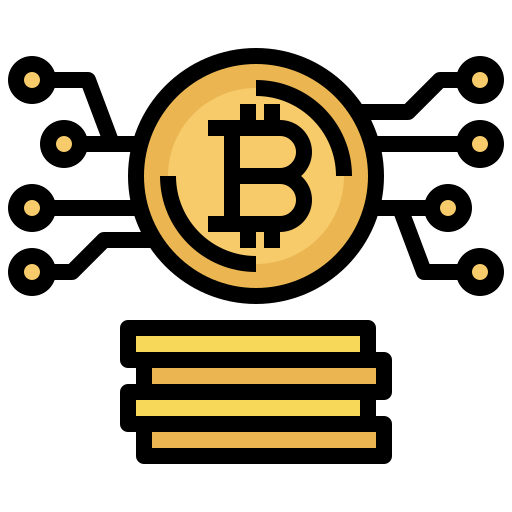 Bitcoin Surang Lineal Color icono