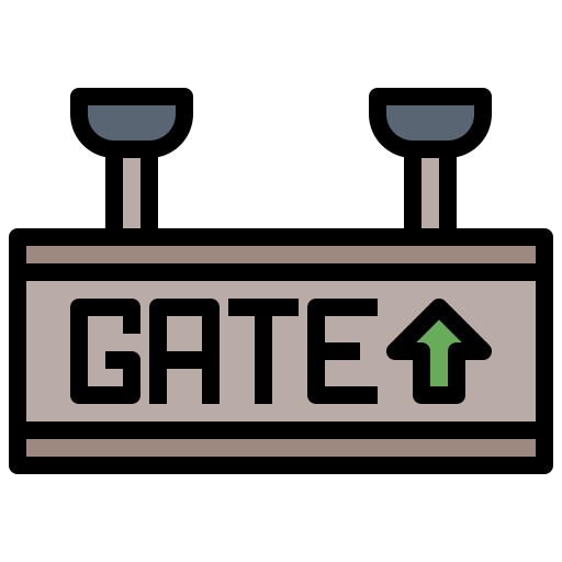 Gate Surang Lineal Color icon