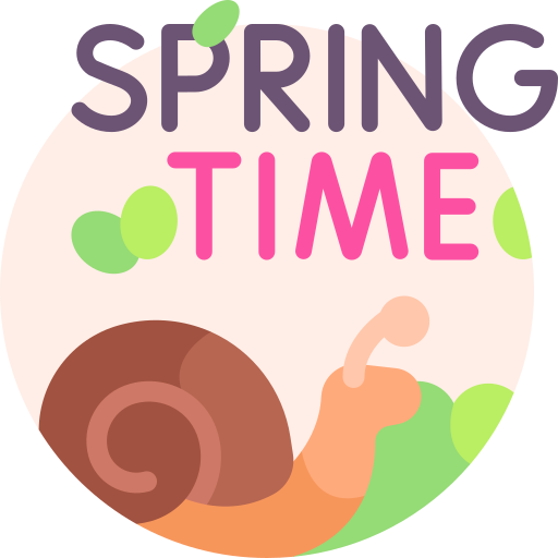 tempo di primavera Detailed Flat Circular Flat icona