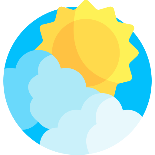 pochmurny Detailed Flat Circular Flat ikona