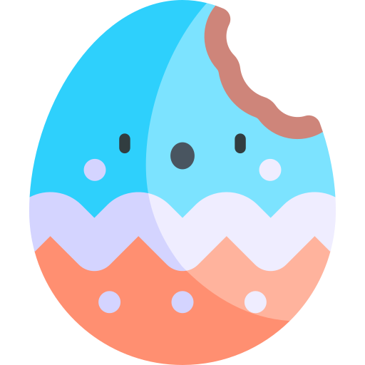Easter egg Kawaii Flat icon