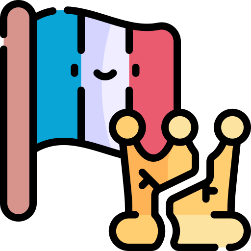 Bastille day Kawaii Lineal color icon